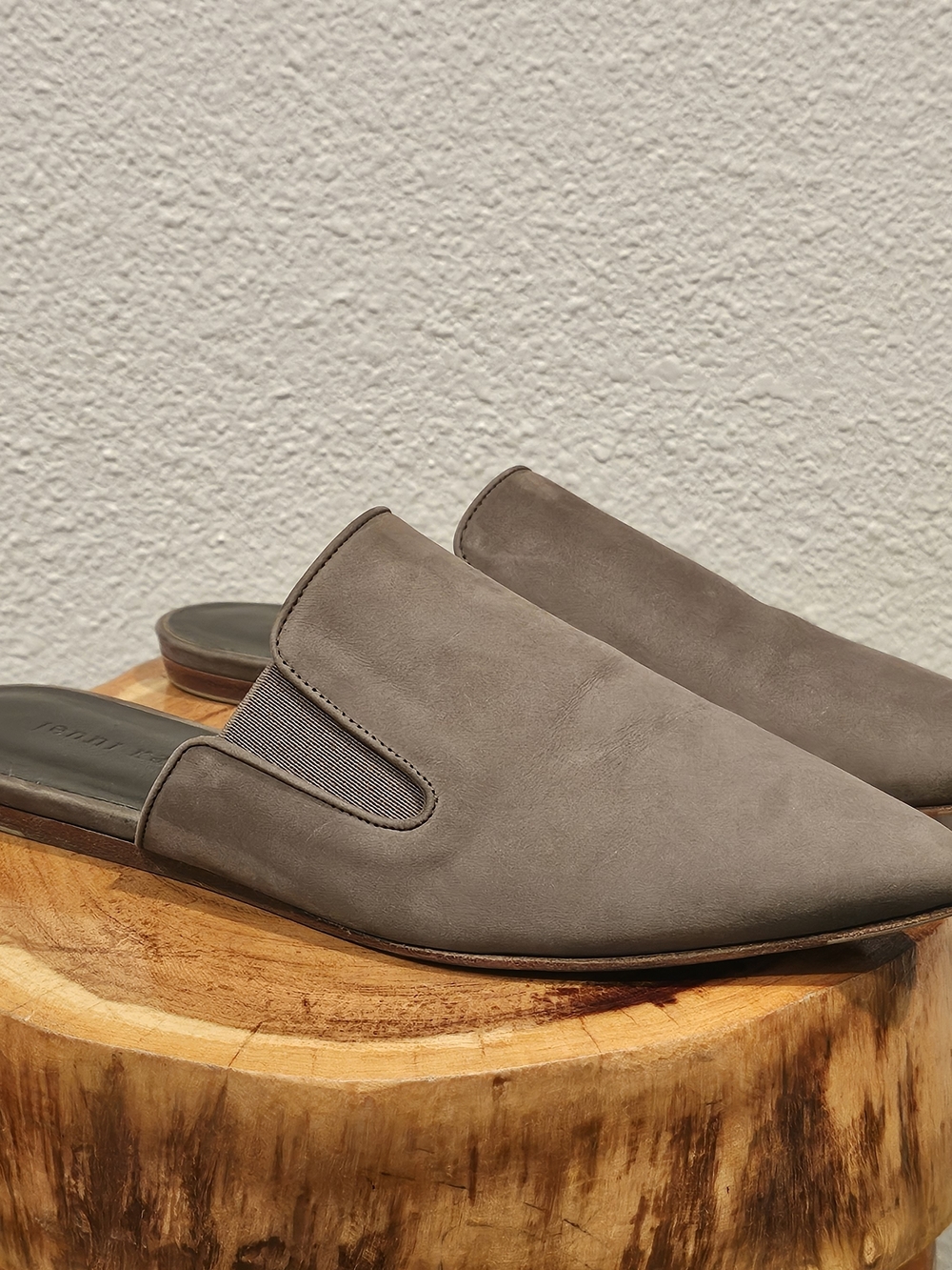 Jenni Kayne Slip-On Mules Taupe Leather Womens EUR 37 US 7